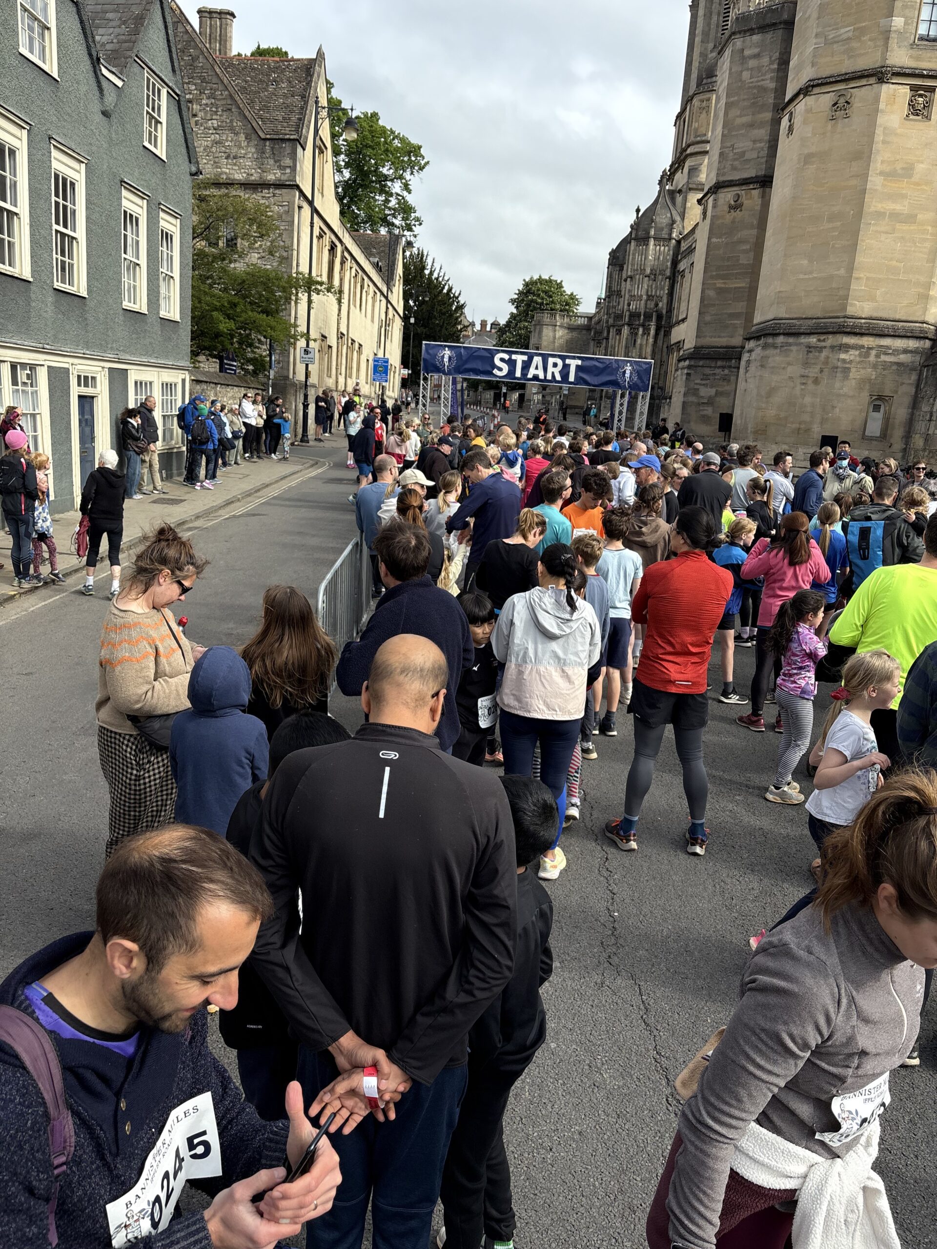 Starting line at the Bannister Community Mile